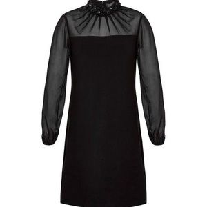 BRAND NEW TAGS ON black mini long-sleeve dress from Ted Baker London